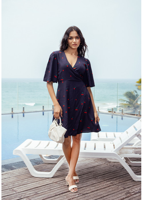 ELLIE WRAP SHORT DRESS